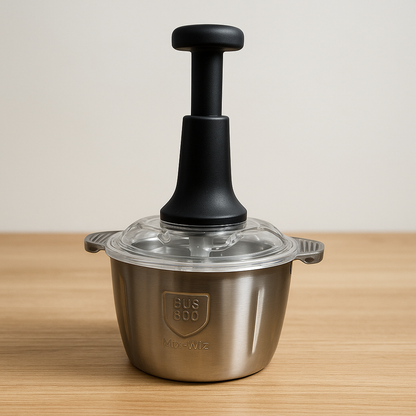 2L Manual Food Chopper – Stainless Steel Vegetable Cutter