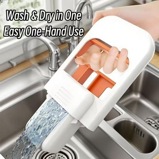 Foldable Mini Mop | Portable Desktop Wet & Dry Cleaning Mop | Self‑Squeezing