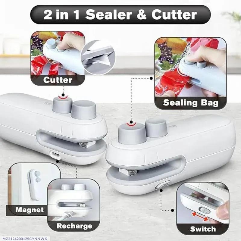Portable Rechargeable Mini Sealer For Plastic Bags | Handheld Heat Sealing Machine