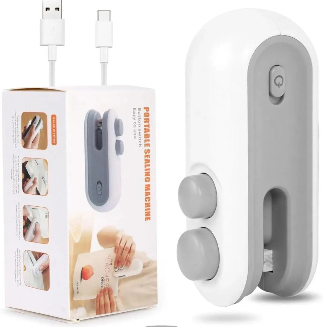 Portable Rechargeable Mini Sealer For Plastic Bags | Handheld Heat Sealing Machine