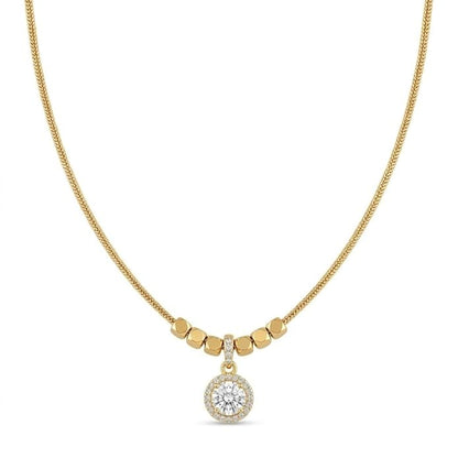 Crystal Pendant Necklace for Women Girls Gold Plated Stainless Steel