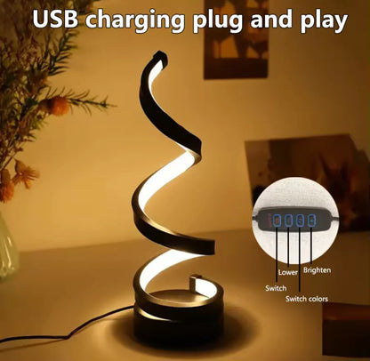 Modern Spiral Dimmable LED Table Lamp