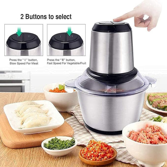 Electric Stainless Steel Food Chopper – Multi-Purpose Kitchen Grinder