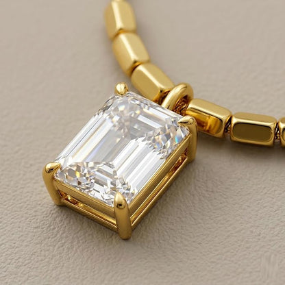 Crystal Pendant Necklace for Women Girls Gold Plated Stainless Steel