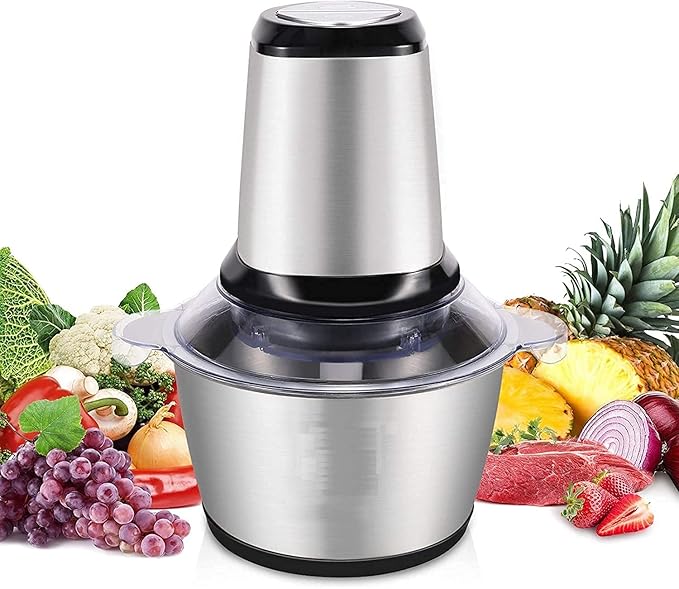 Electric Stainless Steel Food Chopper – Multi-Purpose Kitchen Grinder