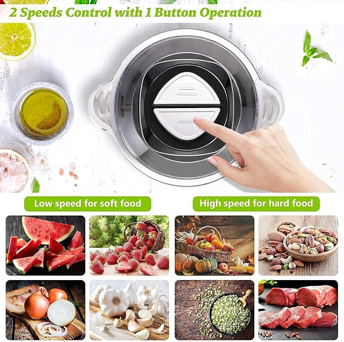 Electric Stainless Steel Food Chopper – Multi-Purpose Kitchen Grinder