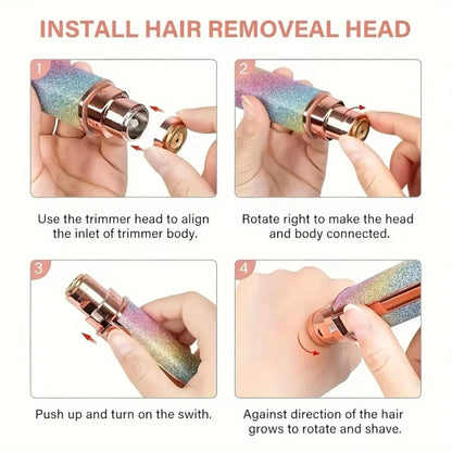 2in1 Electric Eyebrow Trimmer and Shaver Rechargeable Hair Remover for All Parts
