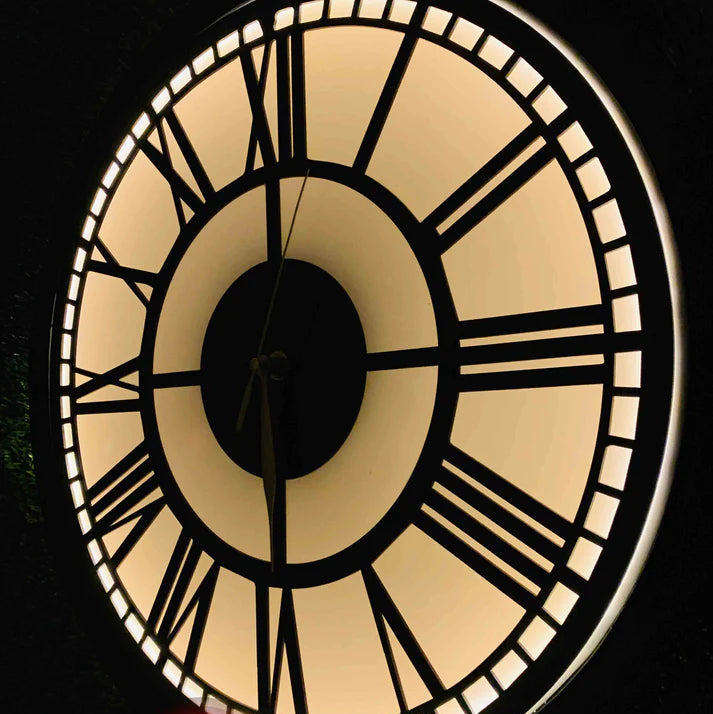 Premium Roman Vintage Neon Clock