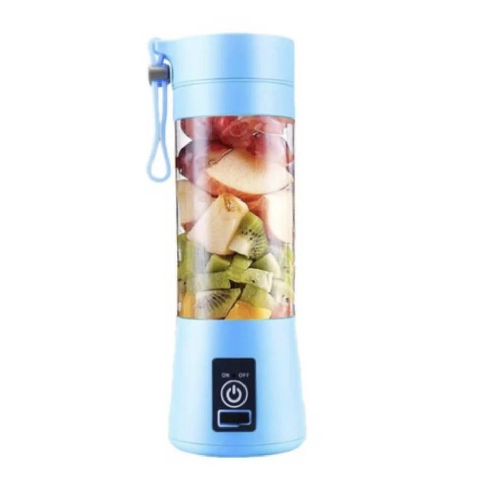 Rechargeable Electric Juicer Blender Blue ABS Plastic Kitchen Gadget