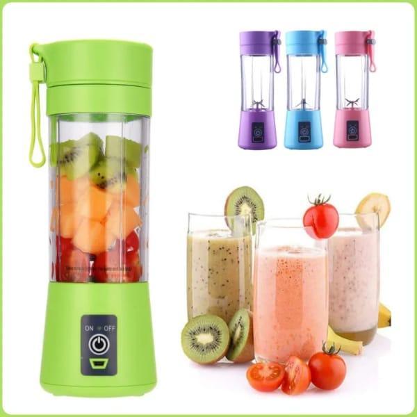 Rechargeable Electric Juicer Blender Blue ABS Plastic Kitchen Gadget