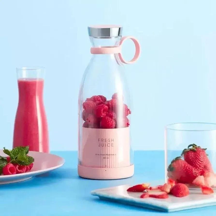 Mini Electric Juicer Blender Pink Portable 350ML