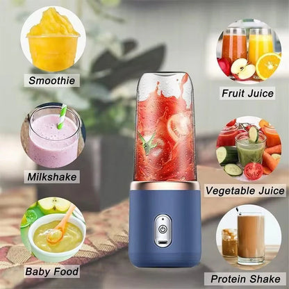 Portable Rechargeable Electric Juicer Blender Multicolor