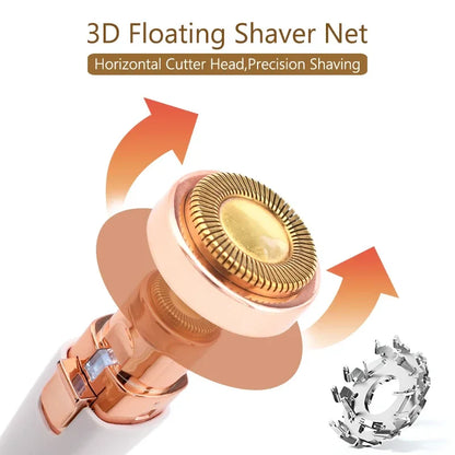 2in1 Electric Eyebrow Trimmer and Shaver Rechargeable Hair Remover for All Parts