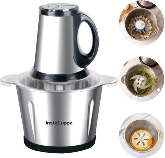 Electric Stainless Steel Food Chopper – Multi-Purpose Kitchen Grinder